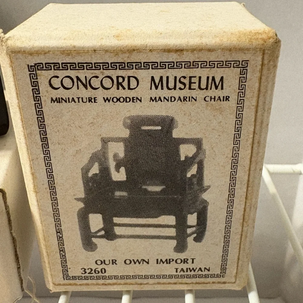 Concord Museum Miniature‎ Wooden Mandarin Asian Chair Dollhouse scale